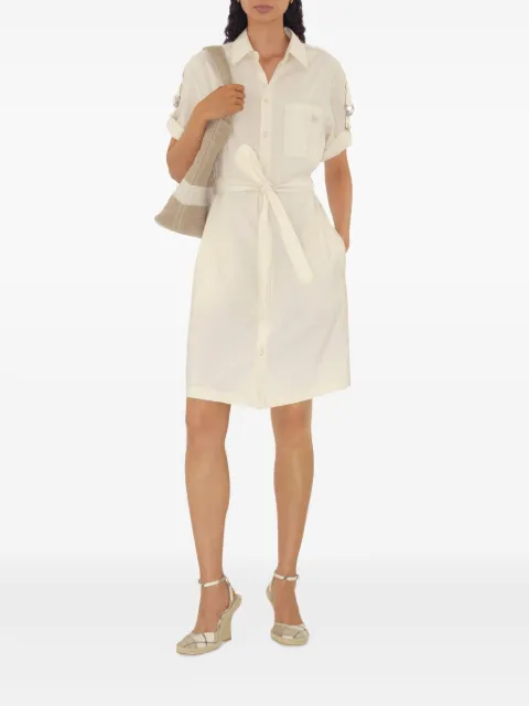 Burberry EKD-embroidered shirt dress White 8106409