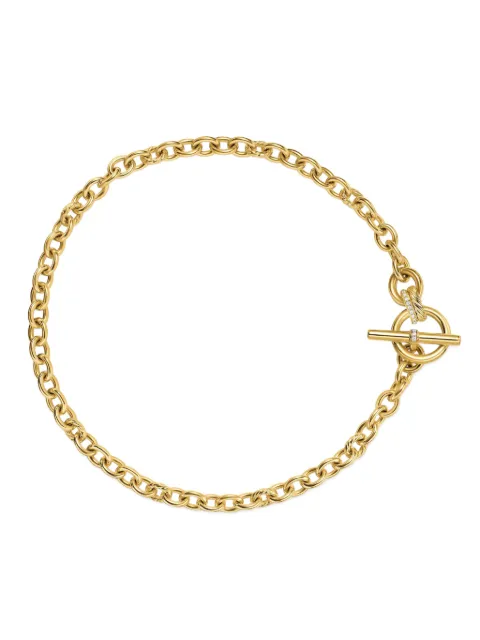 David Yurman 18K yellow gold DY Mercer® Petite Toggle Chain diamond necklace Gold N18453D88ADI