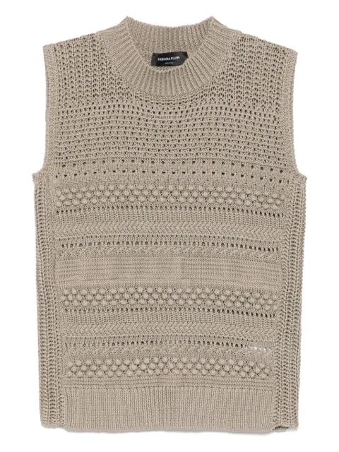 Fabiana Filippi cotton vest Brown MAD275F553L330