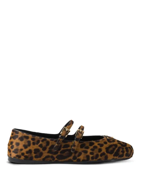 Prada printed leather ballerinas Brown 1F794NFD005L8H