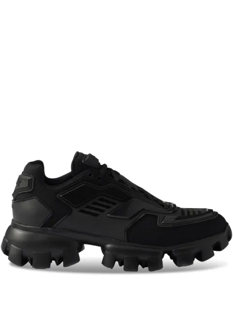 Prada Cloudbust Thunder knit fabric sneakers Black 2EG293FG0003LL4