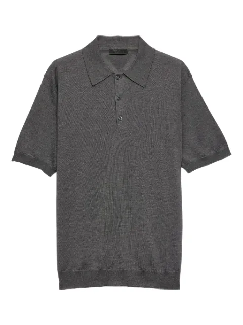 Prada knitted polo shirt Grey UMF027SOOO0B8