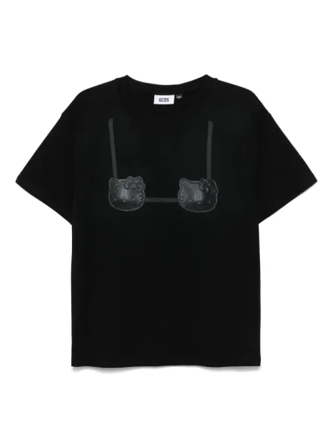 GCDS x Hello Kitty printed-bra T-shirt Black B1HW2322JH9