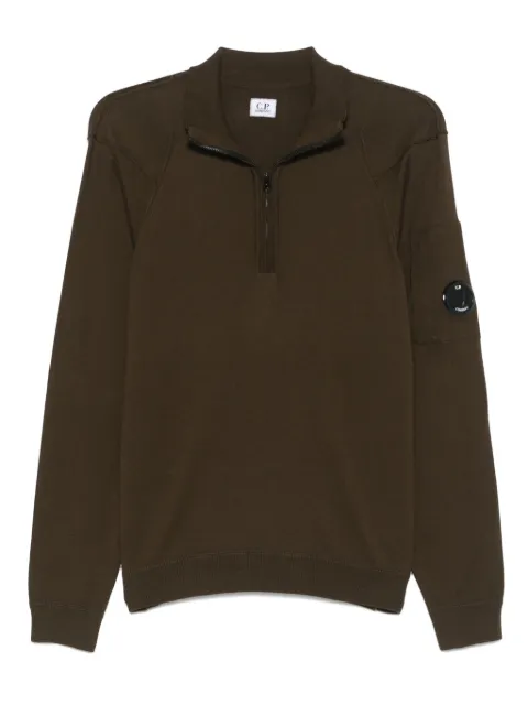 C.P. Company Lens-detail sweater Green 18CMKN083A004037A683