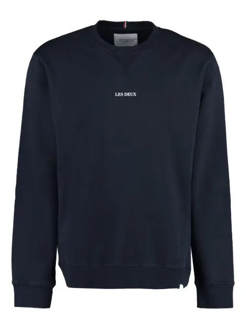 Les Deux logo-print sweatshirt Blue LDM200046460201