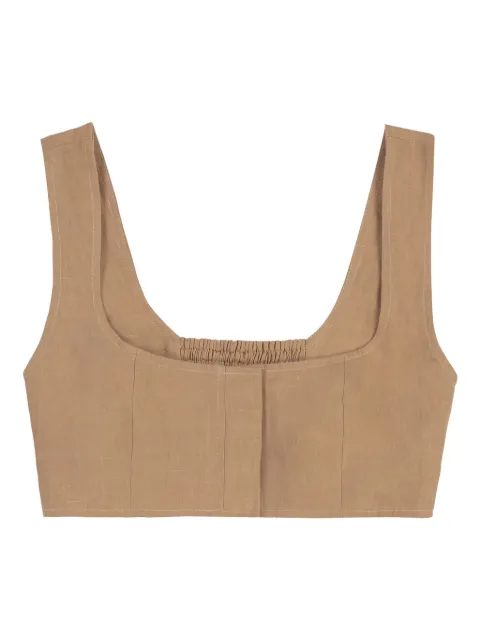 Le Kasha linen tank top Neutrals JIRJA00