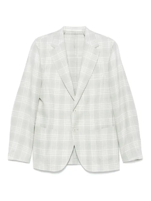 Eleventy checked blazer Green K75GIAC12TES0K033
