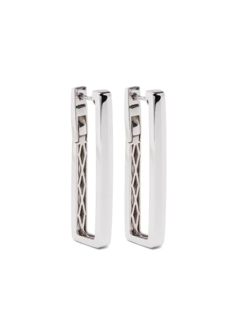 SHAY 18K white gold hoop earrings Silver SE311