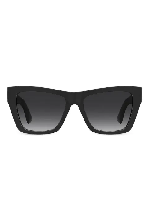 Moschino Eyewear logo-plaque rectangle-frame sunglasses Black MOS181S