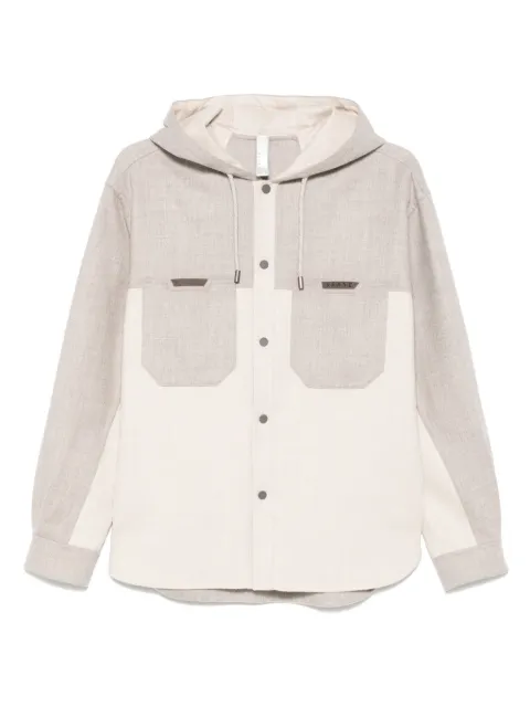 Sease hooded overshirt Neutrals WH051TN524
