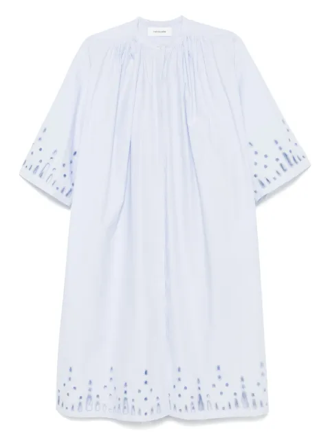 Yves Salomon poplin midi dress Blue 25EYR01610COXW