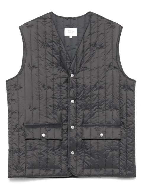 Maison Kitsuné quilted gilet Grey OM02120WW9047
