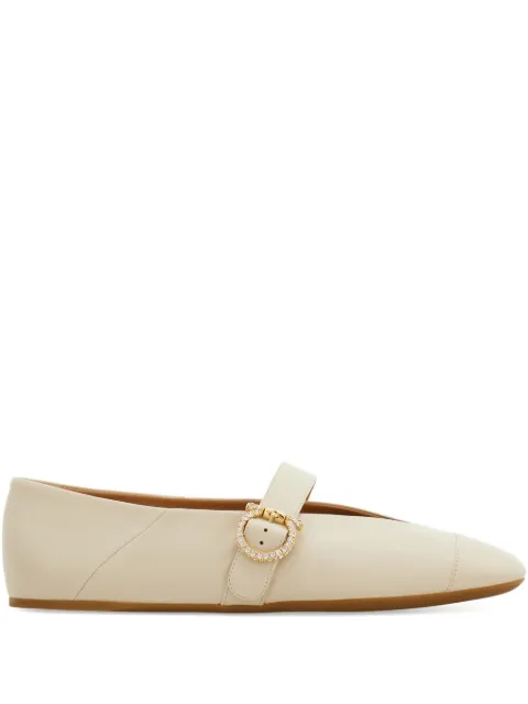 Ferragamo Gancini buckle ballet flat Neutrals 782564