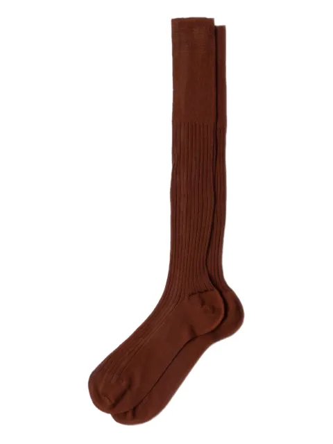 Prada ribbed knee-high socks Brown UCL298L80
