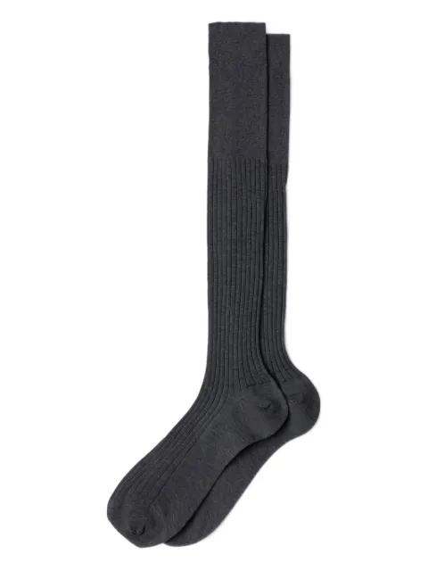 Prada ribbed knee-high socks Grey UCL298L80