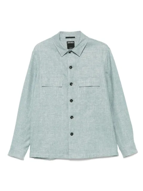 Zegna Alba shirt jacket Blue UFV22A9SOT6B