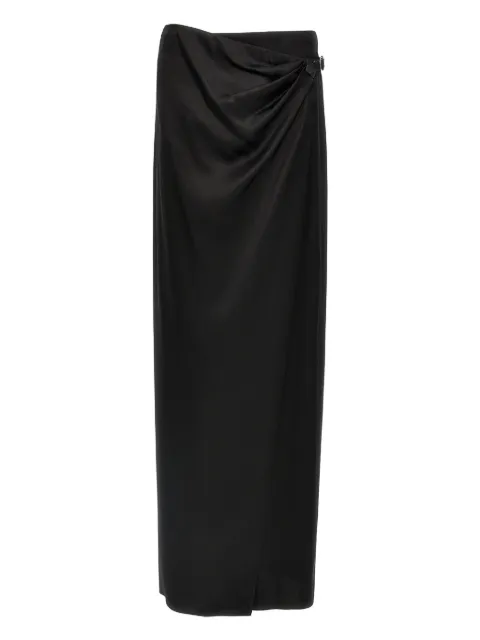 TOM FORD leather-belt wrap maxi skirt Black GC5799FAX1512