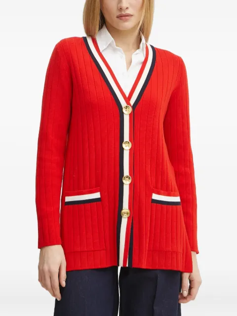 LUISA SPAGNOLI ribbed-knit button cardigan Red 58593
