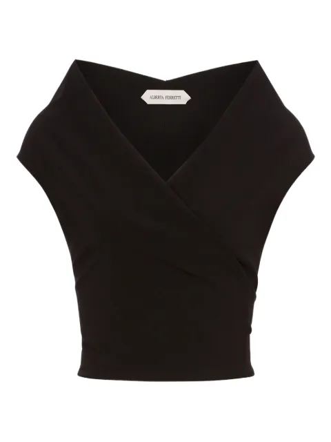 Alberta Ferretti wool-blend top Black AEF252U02236639