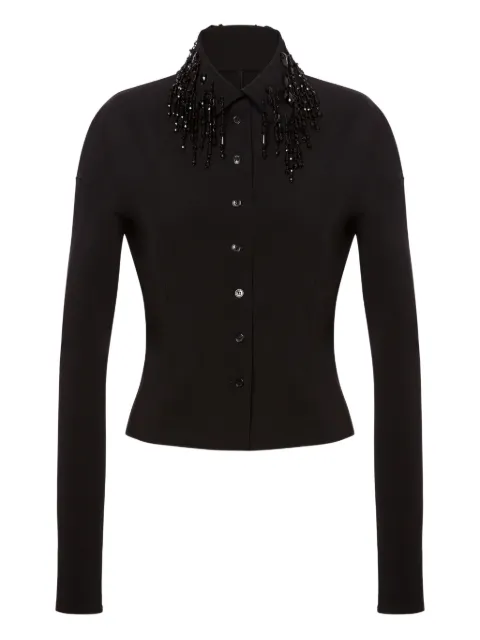Alberta Ferretti embellished-collar shirt Black AEF252U02096639