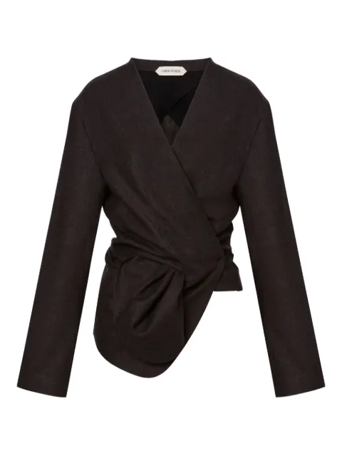 Alberta Ferretti wrap-effect coat Grey AEF252U05056637