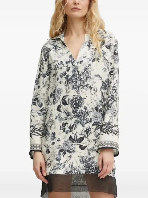 SIMONA CORSELLINI floral-print mini dress White P25CPAB001