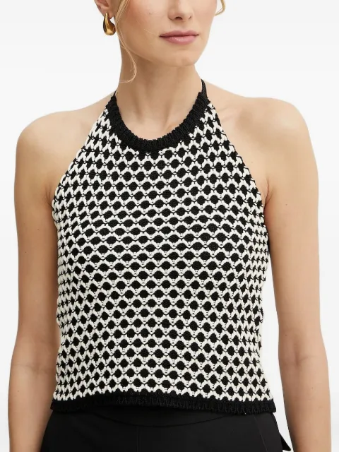 SIMONA CORSELLINI braided halterneck top Black P25CPTOO04