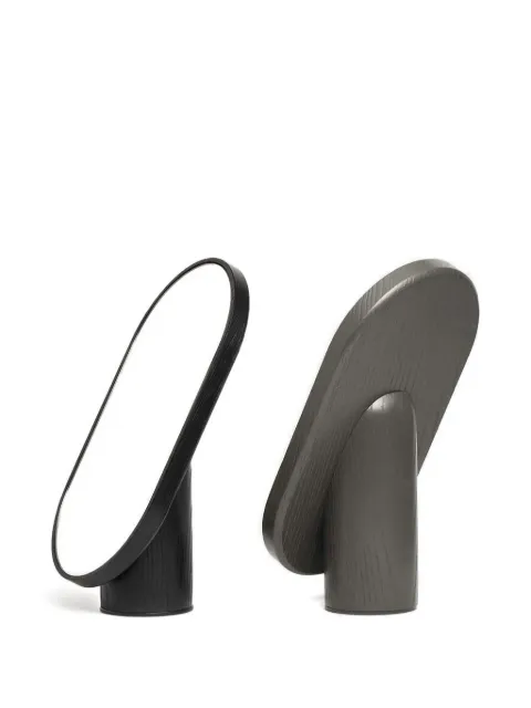 Tre Product oval wood mirror (14.6cm x 8.3cm) Black WM78WB