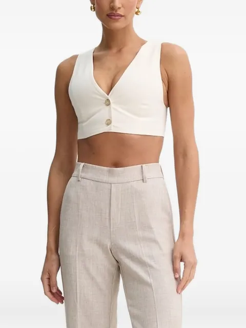 SIMONA CORSELLINI button-fastening sleeveless top White P25CPTO011