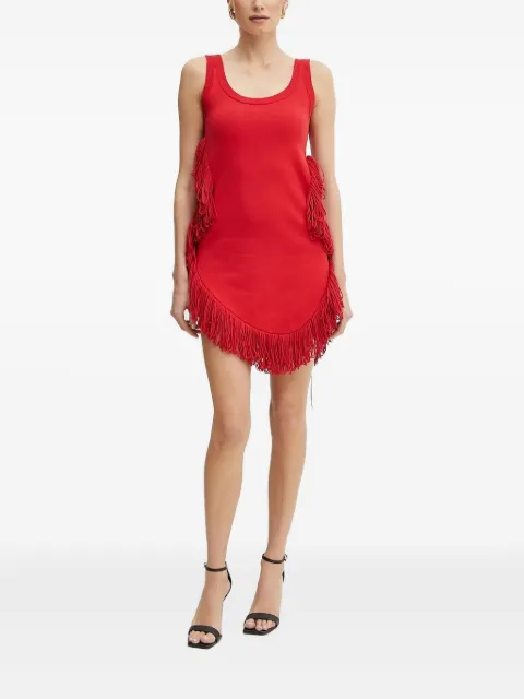 SIMONA CORSELLINI fringe mini dress Red P25CPABO05