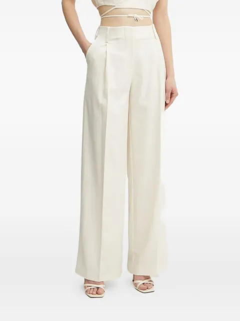 SIMONA CORSELLINI front-pleated trousers White P25CPPA019