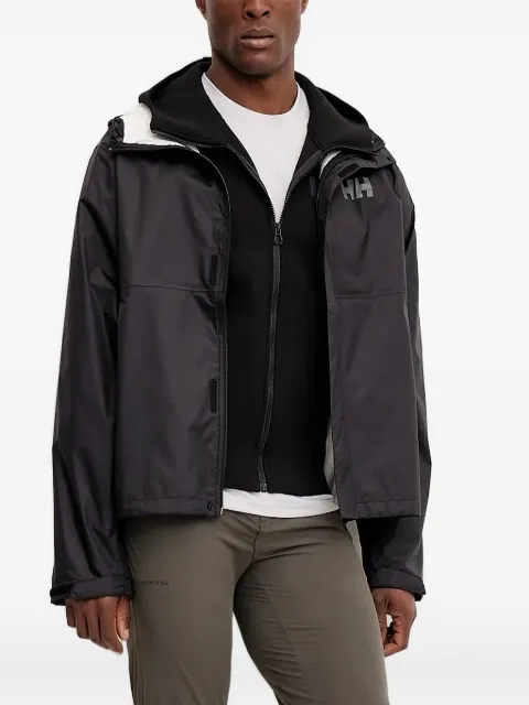 Helly Hansen logo-detail zip-up hooded sweater Black 34264