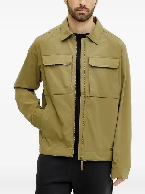 Helly Hansen embroidered-logo zip-front jacket Green 54332