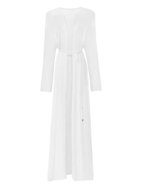 ANNAFOXY maxi belted cardigan White KELLYLONGSLEEVECARDIGAN01