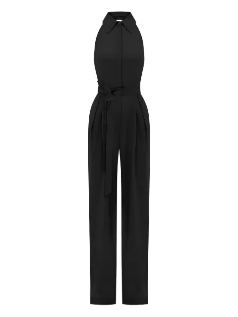 ANNAFOXY belted jumpsuit Black BLACKJUMPSUITINLINEN