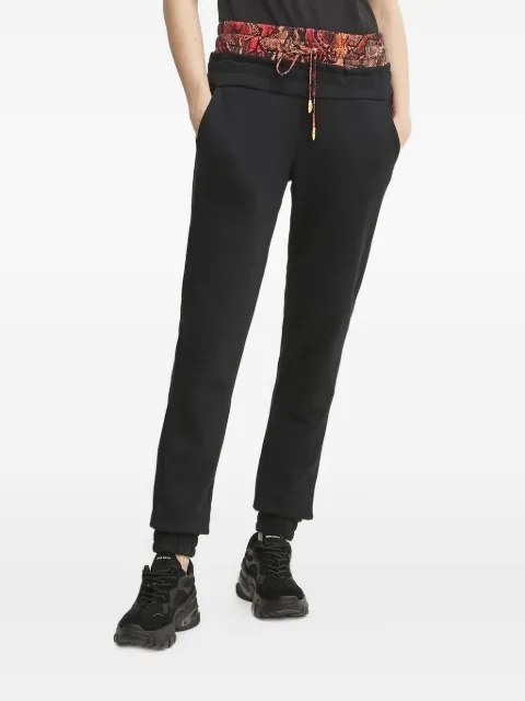 Just Cavalli snakeskin-print drawstring track pants Black 78PAAE01CF100