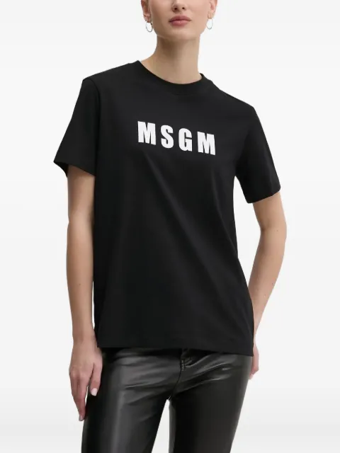 MSGM logo-print T-shirt Black 3841MDM92257002