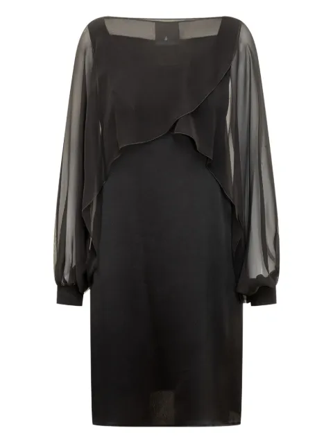 Alberta Ferretti semi-sheer midi dress Black 04056619