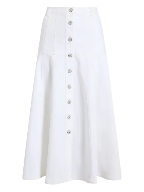 Cinq A Sept button-front pleated skirt White ZS3333402Z