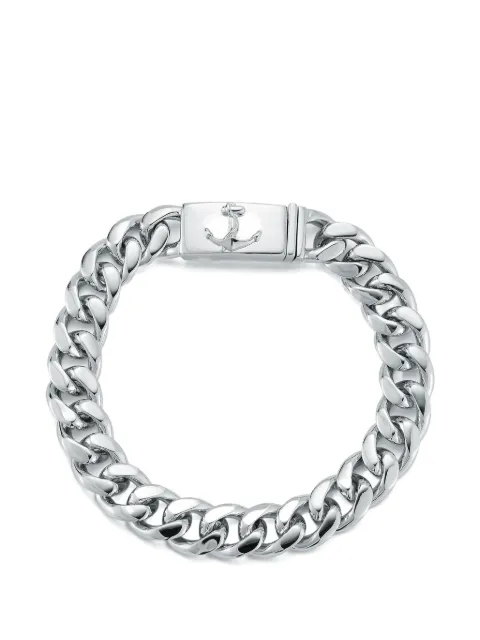 Mateo anchor-lock cuban-link chain bracelet Silver ANCHORLOCKCUBANLINKCHAINBRACELET