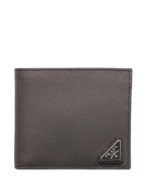 Prada textured-leather bi-fold wallet Grey 2MO738QHH