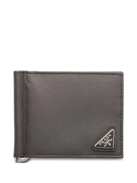 Prada saffiano leather wallet Grey 2MN077QHH
