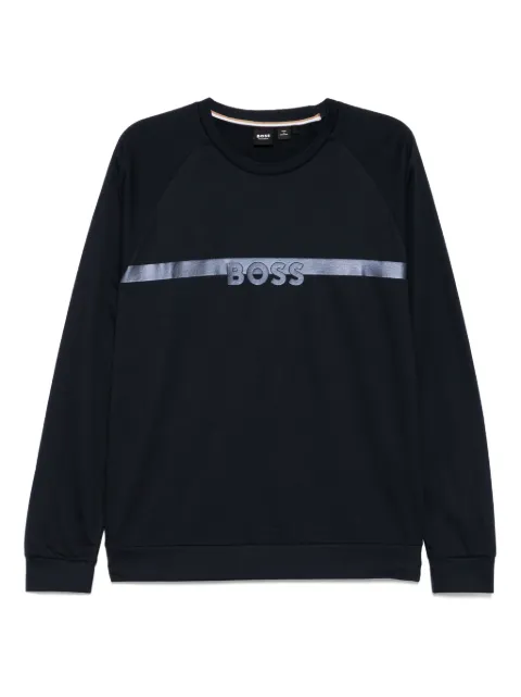 BOSS logo-printed jumper Blue 50527429