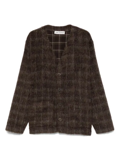 OUR LEGACY checked cardigan Brown M4256CD