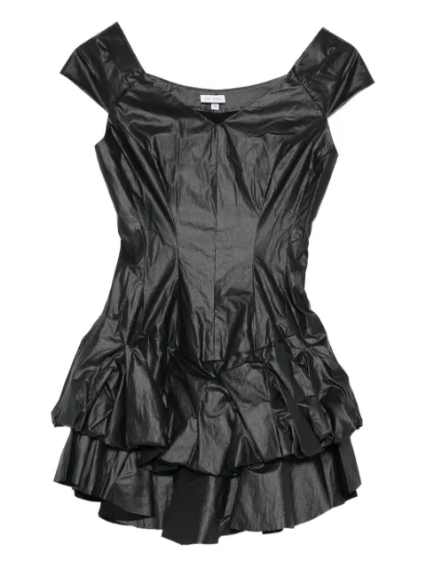 Judy Turner Oli V-neck ruffled mini dress Black 9009