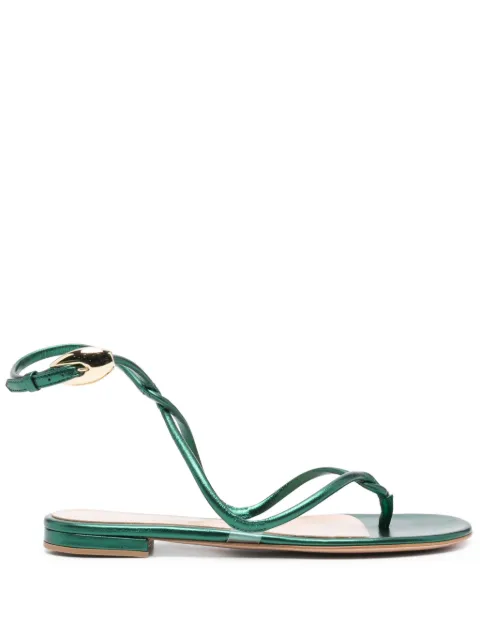 Gianvito Rossi Black Mamba flat sandals Green G3255705RICNIG