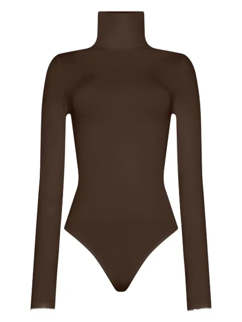 Wolford turtleneck long-sleeve bodysuit Brown 750844870