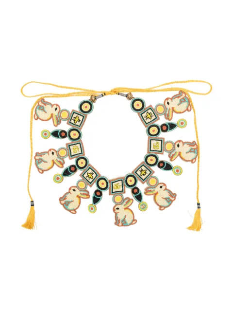 Gucci Pre-Owned 2020s rabbit-motif beaded necklace Gold GU450EM