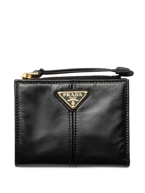 Prada textured leather zip wallet Black 1ML0502CYR