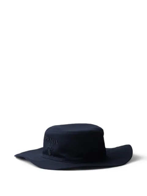 Prada wide-brimmed drill hat Blue 2HC2502CXL
